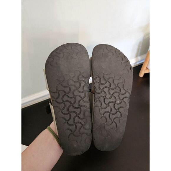 Birkenstock Papillio Arizona Platform Slide Sandals Metallic Silver Size 7 - Picture 4 of 7